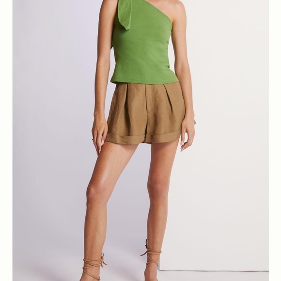 NWT Maeve by Anthropologie one shoulder green tank top - Picture 3 of 6
